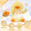 Emoin Duck Stuffed Animal,Breathing Duck Plush Sleep Buddy Stuffed Animal Duck Baby Toy with Realistic Breathing Motion and Lights Music for Anxiety Adults and Kids view 4