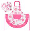 R HORSE Kid Apron and Chef Hat Set - 2Pcs Adjustable Children Pink Rainbow Kitchen Toddler Apron for Girls, Role Play Chef Toy Cooking Baking Painting and Training Kits Kid Funny Cooking Birthday Gift view 1
