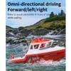 URFunModel 1/32 RC Boat for Adults, Remote Control Boat 2.4G RC Rescue Boat Model Kit, 8KM/H Electric Mini RC Boat Kit for Pools, Lakes, Rivers, Water Boat Toy RTR view 3