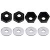 12mm to 17mm Metal Wheel Hex Adapter Converter & RC Hobby OD 4.72" 1/8 Scale RC Buggy Wheels & Rubber Tires 17mm Hex Rims view 2