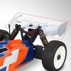 StiNGZjdM Compatible with Falcon 1/8 Buggy RC Cars RC Plastic Nylon Tail Wing for 1/8 Scale Nitro Electric Powered Off Road BuggyTruck Remote(White) view 3