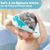 2Pcs Kids Shower Cap,Baby Shower Cap, Adjustable Kids Shower Cap Shield, Cute Dinosaur Shape Baby Shower Cap Shield, Soft Anti-slip Shampoo Buddy for Kids Eye & Ear Protection view 3