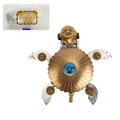 3D Metal Puzzle for Adults, 3D Puzzle Metal Turtle DIY Metal Assembly Kit, Metal 3D Model Turtle Kit to Build, 100+PCS Marine Organism Metal Steampunk Puzzle