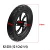 12 Inch Rubber Tire, 12 1/2x2 1/4 (57/62-203) Solid Tire With Inner And Outer Tubes For Strollers, Electric Scooter, Electric Vehicles Front Wheel 62-203 view 2