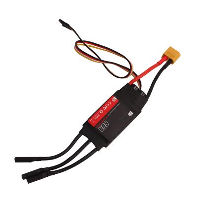 60A RC Brushless Motor ESC 32 Bit Processor Quick Response RC Electric Speed Controller for RC Fixed Wing Drone