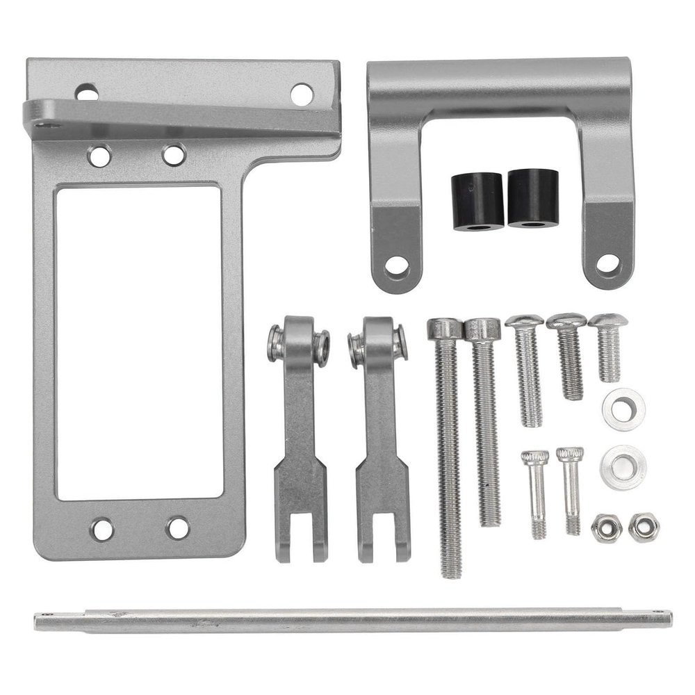 1/10 Hydraulic Rod with Servo Mount Kit, Aluminum Alloy RC Car Hydraulic Rod Servo Mount Bracket Kit for Model Car Off Road Adventure, 1/10 RC Servo Mount RC Car Servo Bracket