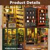 Flever Dollhouse Miniature DIY House Kit Creative Room with Furniture and Glass Cover for Romantic Artwork Gift (Twilight Bookmall) view 3