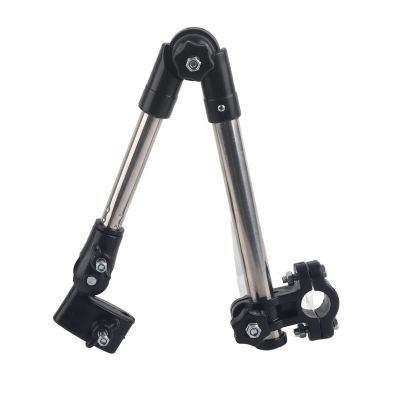 360 Adjustable Umbrella Stretch Mount Stand Holder Baby Stroller Pram Bike Chair (Black)