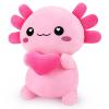 Achwishap Axolotl Plush,Axolotl Stuffed Animal Plush Toys,14 Salamander Plushie,Cute Plushies Soft Newt Plushy Kawaii Plushies Huggging Pillow,Cuddly Animal Body Pillow Gifts for Valentines(Pink) view 1