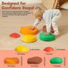 Almast Kids Balance Stepping Stones for Kids  Pack of 5 | Rainbow Color Obstacle Set | Non-Slip Indoor Climbing & Jumping Activity Toy for Ages 3+ view 4