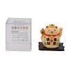 ANGGREK Lucky Cat Ornament, Non Odorless Wide Application Waving Arm Fortune Cat Built in Solar Light Receiving Panel Cute Appearance 2 Inch for Restaurant (Yellow) view 1