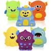 6" Monster Toy Set - 6 Pcs Bulk , Cute Rubber Animals 3+ Year Old Toys, Great as Party Favors, Inside and Outside Play for Toddlers, Classroom Gifts for Students (Monster - 6 Pack) view 1