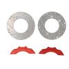 RC Car Brake Disc, 1.4in Diameter RC Car Brake Disc Set Easy To Install High Simulation Silver Red Wearproof for RC Cars view 3