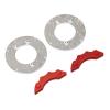 RC Car Brake Disc, 1.4in Diameter RC Car Brake Disc Set Easy To Install High Simulation Silver Red Wearproof for RC Cars view 4