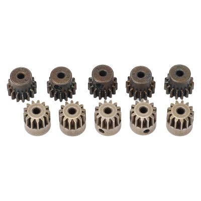 13T & 15T Steel Gear Set for HPI Losi Axial RC Car, 32P Pinion Gear Motor, Long Service Life with Screws, Smooth Rolling