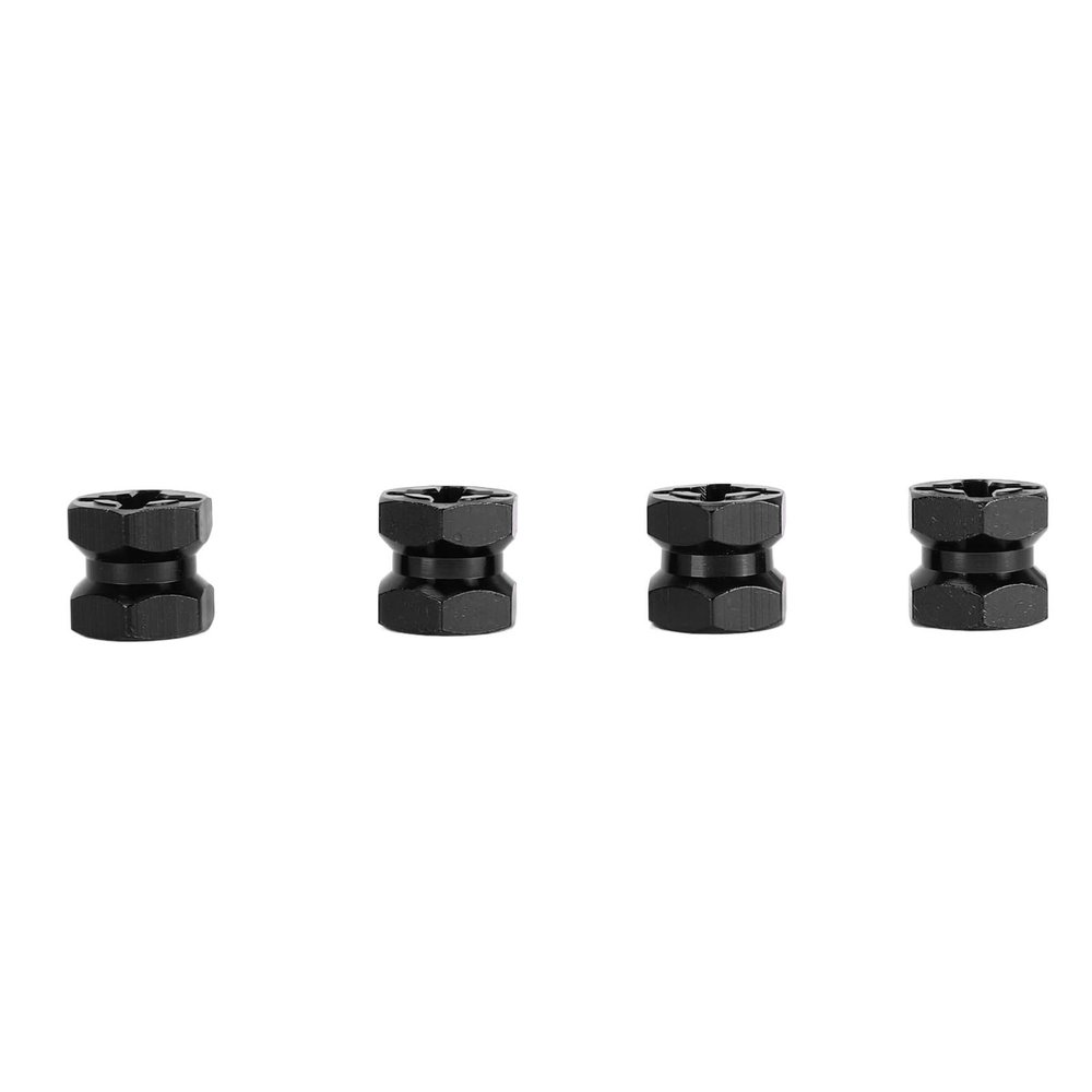 4pcs Black RC Hex Hub Extension Hex Drive A for 1/10 RC Car Compatible with AXIAL HSP I Hex Hub Spacers 12mm Wheels Imp Performance (Black)