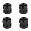 4pcs Black RC Hex Hub Extension Hex Drive A for 1/10 RC Car Compatible with AXIAL HSP I Hex Hub Spacers 12mm Wheels Imp Performance (Black) view 4