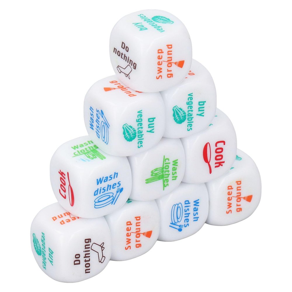 ANGGREK Housework Dice, Entertainmant Chore Dice Toy Housework Distribution Novelty for Living Room