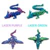 HEZUJ 3D Printed Dragon Eggs with Dragon Inside, Articulated Crystal Dragon Toys for Kids, Easter Stuffers Party Favors for Boys Teen Girls, Classroom Prize Supplies Valentines Day Gifts (Green) view 3