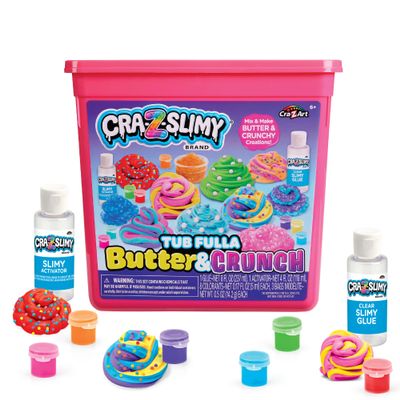 CRA-Z-Slimy Tub Fulla Butter & Crunch DIY Slime Kit - Mix and Make Your Own Butter and Crunchy Slime