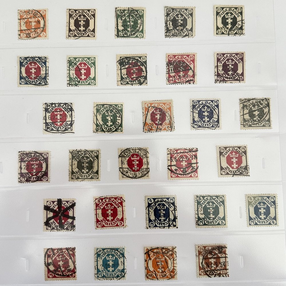 29 German Stamps for Collector 1922 Danzig Free City of Danzig Fine Used/Cancelled No Charge Postage Inside US