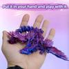 Flavery 3D Printed Flying Dragon in Egg - Easter Egg with 9" Flexible Winged Dragon Inside, Colorful Fidget Toy, Birthday Gift, Desk Pet Figure (Red Blue) view 3