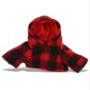 DolliBu Red Hoodie Plaid Jacket Teddy Bear Clothes - Red Long Sleeve Shirt Plaid Flannel Sweater, Dress Up Lumberjack Costume, Plush Clothing Accessories - Small Fits Most 5 Inch to 7 Inches view 1