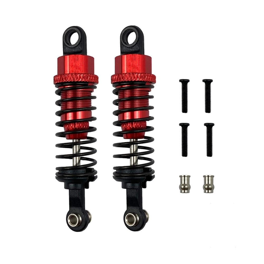 2 PCS Aluminum Shock Absorber Upgrade Parts for Wltoys A959 A969 A979 K929 & WPL C14 C24 & MN D90 D91 99S Rc Car Remote Control(Red)