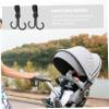 BUTIFULSIC 5pcs Multipurpose Rotating Hooks for Stroller Double Hooks for Grocery Bags and Diaper Bags Versatile Home Hanging Buckles for Easy Access and Organization view 4