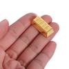 10pcs Mini Gold Bars Model for Doll House, Alloy Golden Bricks, Miniature Layout Decor, Hollow Design, 0.98 * 0.43 * 0.23inch view 2