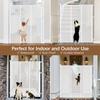Reinforced 60 Inch Extra Tall Pet Gate for Cats - No Jumping Over/Crawling Under, 55" Wide Retractable Dog Gate with Support Rods, Indoor/Outdoor Retractable Gate Extra Tall Baby Gate for Cats, White view 4