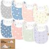 8-Pack Organic Baby Bibs for Boys, Girls - Soft Cotton Drooling and Teething Bibs for Baby Girl & Boy, Extra Absorbent, Easy to Clean & Put On for Toddler, Newborn, Infant 0-24 Months (Dreamers) view 1