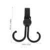 SOESFOUFU 5pcs Portable Rotatable Double Hooks for Stroller Multi-functional Hangers for Grocery Bags Diaper Bags and Stroller Accessories view 2