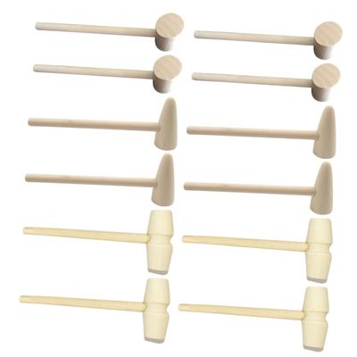 TOYANDONA 15pcs Mini Wooden Hammers for Boys and Girls Safe Polished Mallets for Play Cake Decorating Thick High Density for Hand Training Creative Play