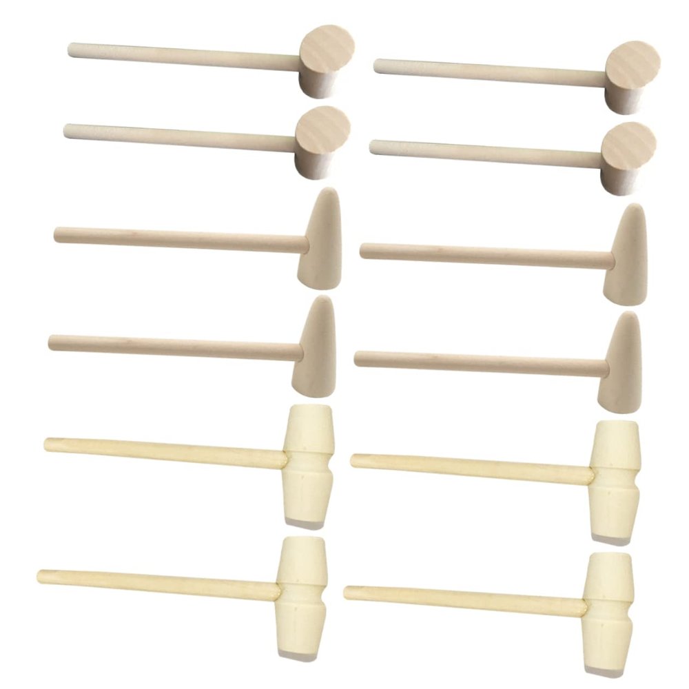 TOYANDONA 15pcs Mini Wooden Hammers for Boys and Girls Safe Polished Mallets for Play Cake Decorating Thick High Density for Hand Training Creative Play
