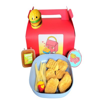 Chicken Nugget DIY Slime Kit  Handmade Scented Slime with Clear & Butter Textures, Nugget Clay, Fry Charms, Plate & Mystery Toy  Fun Sensory Craft for Ages 8+  Hoshimi Slimes