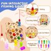 edutree Wooden Magnetic Fishing Game for Toddlers 2-4, Montessori Sensory Busy Board Educational Learning Fine Motor Skills Toys for 2 3 4 Years Old Boys Girls view 2