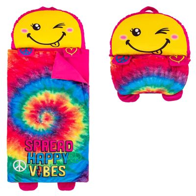 Boys Nap Buddies Tie Dye Girls Preschool Nap Mat, Toddler Sleeping Bag with Pillow for Daycare, Ages 3+