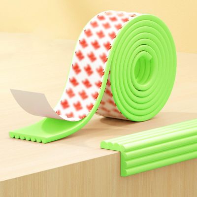 Qingzhi Furniture Edge Protector for Baby, Soft Foam Kids Proofing Padding Self Adhesive Edging Bumper Guard 6 13 16 Ft Long Cutable Corner Covering Strips Thick 8mm(F 80mm Width,5m/16.4 ft Length)