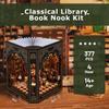 NookMaster Book Nook Kit with Nightlight | 3D Wooden Puzzle Decor view 2