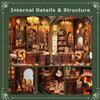 NookMaster Book Nook Kit with Nightlight | 3D Wooden Puzzle Decor view 3