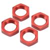 4 Pcs 24mm Wheel Hex Hub Nut Aluminum Alloy High Strength 24mm RC Wheel Nuts for 1/5 Outcast Kraton 8sRed view 3