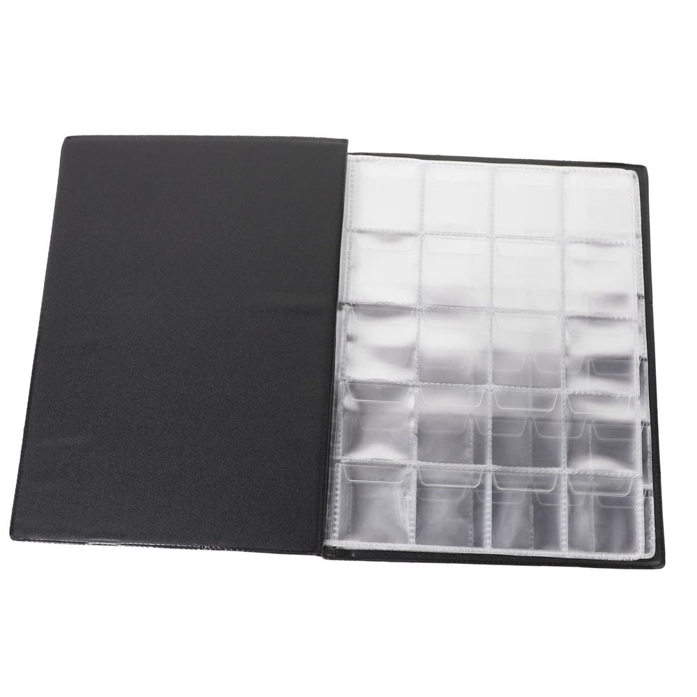 BUTIFULSIC Coin Collection Book Page Coin Holder for Collectors Portable Pu Organizer Slots for Easy Display and Storage Medallions and Tokens