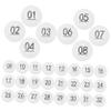 Parliky 50pcs Reusable Game Balls for Party Games Lottery Draws and Raffle Activities Easy to Grasp White with Numbers view 1