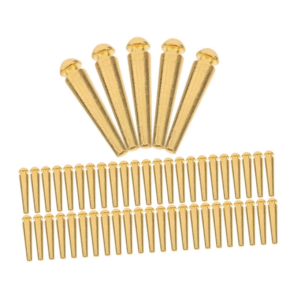Alasum 50pcs Metal Board Pegs Game for Travel Parties Sturdy Accessories Replacement Pegs for Games Golden Finish