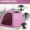 Portable Hexagon Kids Play Tent with LED Strip Lights Indoor Children Play House Easy Set-up Space Dream Tent for Night 4-5 Person & Birthday Gifts view 4