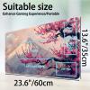 for MTG Game Playmat, for Magic TCG Rubber Play mat,Tabletop Card Playmats with Smooth Surface,Trading Card Inked Game Mat with White Zones,Battle Game,Battle Game,Fuji Mountain Cherry view 2