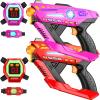 CheerCrew Toy Gun Set of 2, Rechargeable + 360 Sensors + LCDs + Real-time SYNC, Family Games Indoor Outdoor Game for Kids Toy Gifts for Boys Girls Age 8-12 Years Old Teen Gifts Ages 8+ Year Old view 1