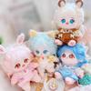 niannyyhouse 10cm-15cm 20cm Plush Clothes Overalls Doll Dressup (White, 20cm) view 2