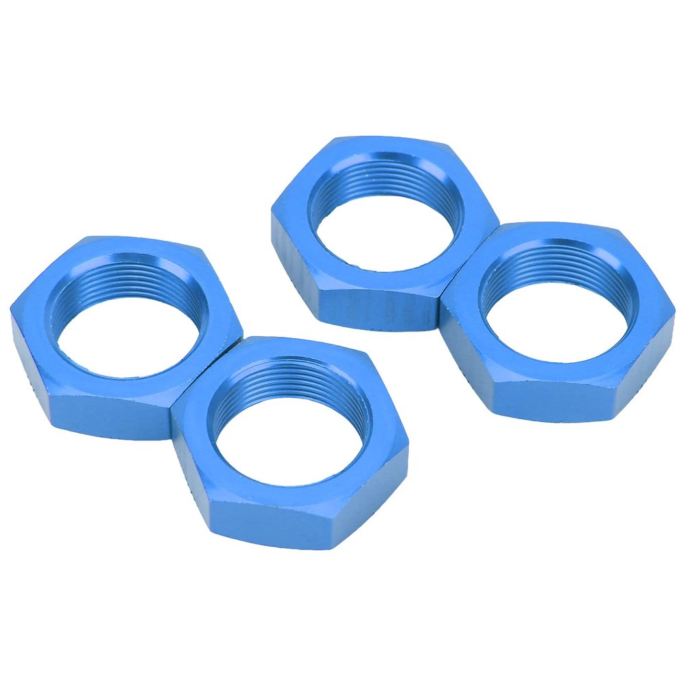 4 Pcs 24mm Wheel Hex Hub Nut Aluminum Alloy High Strength 24mm RC Wheel Nuts for 1/5 Outcast Kraton 8sDark Blue